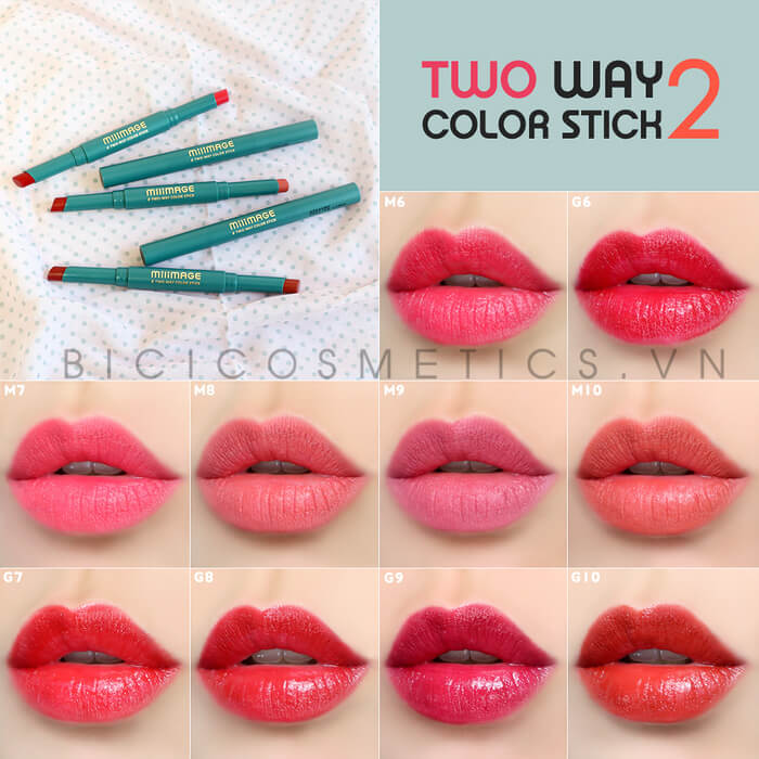 Son Thỏi Lì 2 Đầu Milimage Two Way Color Stick – Bicicosmetics.vn