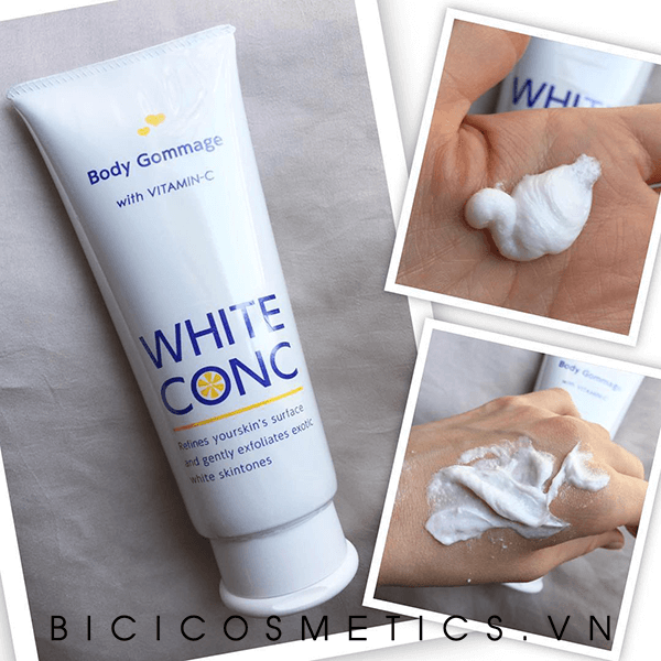 KẾT CẤU SẢN PHẨM WHITE CONC TẨY DA CHẾT DẠNG GÔM
