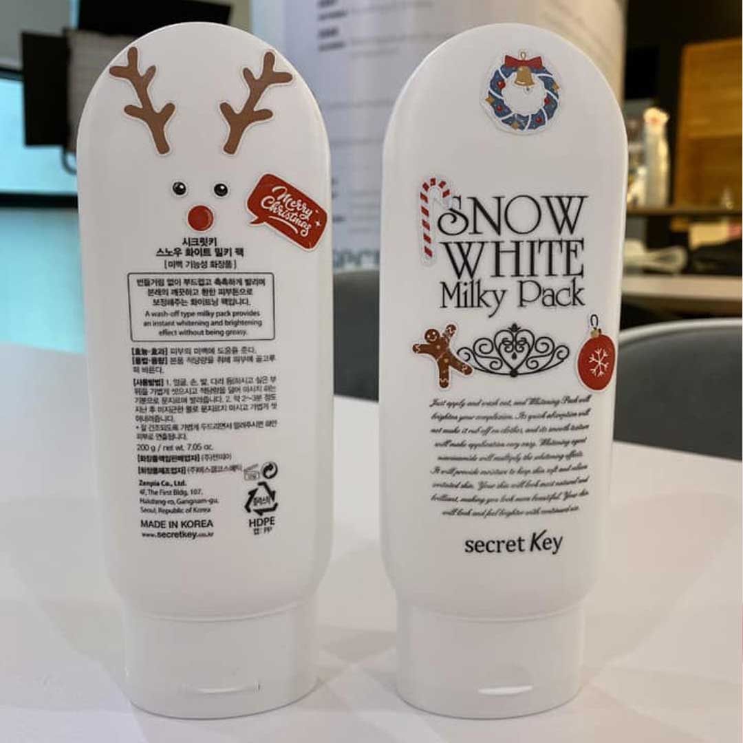  Kem tắm trắng da SECRET KEY Snow White Milky Pack 