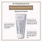  Kem Chống Nắng Bảo Vệ Da Toàn Diện, Làm Chậm Quá Trình Lão Hóa OBAGI MEDICAL Sun Shield Matte Broad Spectrum SPF50 Sunscreen Lotion - 85g 