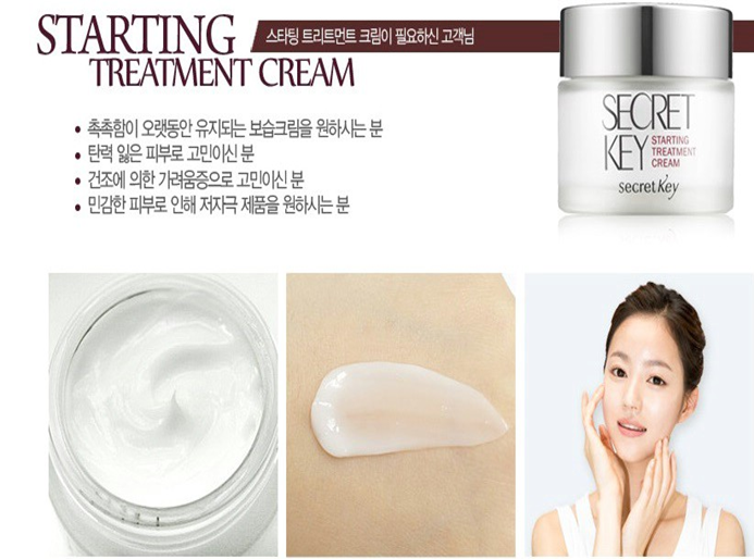 công dụng Kem Dưỡng Da Chống Lão Hóa Secret Key Starting Treatment Cream 