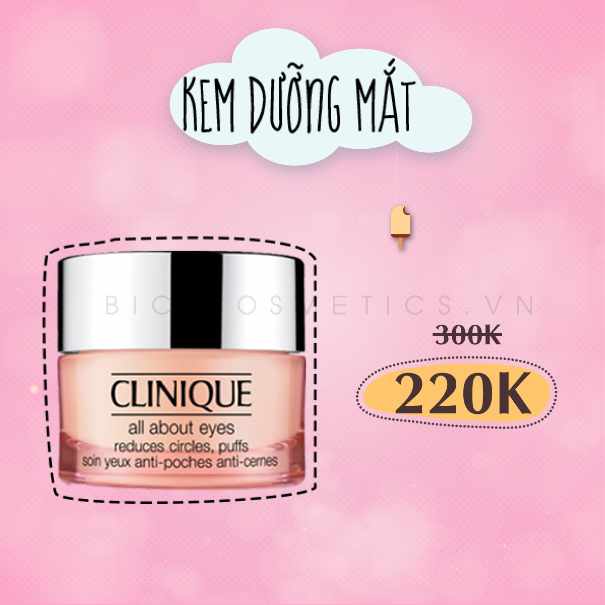 Kem Dưỡng Mắt Clinique All About Eyes 7ml bán tại Bici Cosmetics