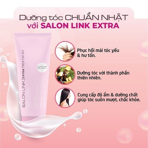  Kem Ủ Tóc Siêu Dưỡng, Phục Hồi SALON LINK Extra Treatment Nhật - 250g 