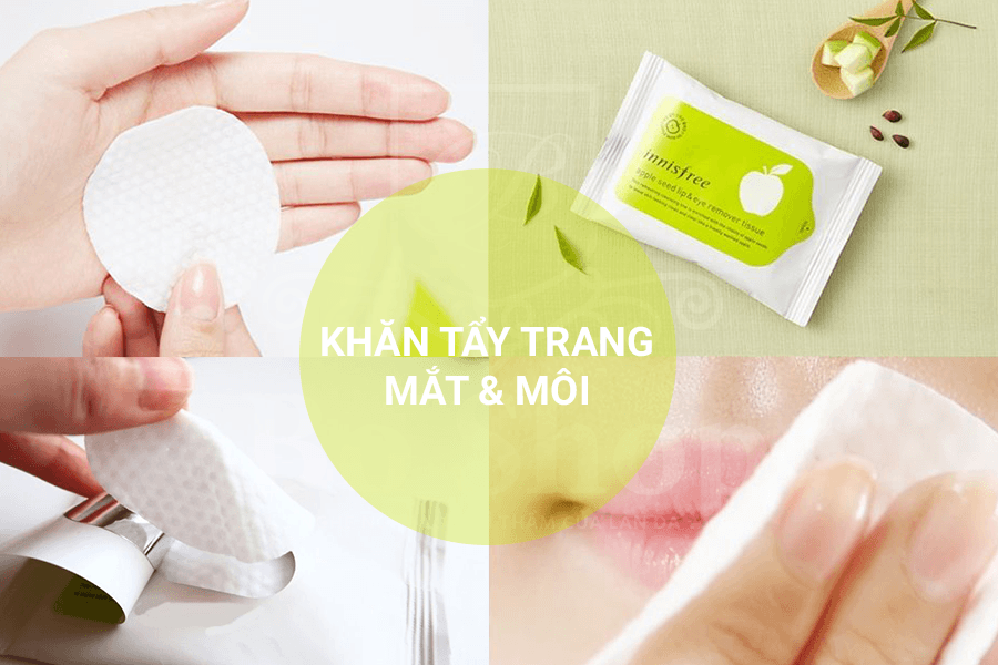 Khăn tẩy trang Innisfree Apple Seed Lip & Eye Makeup Remover Tissue