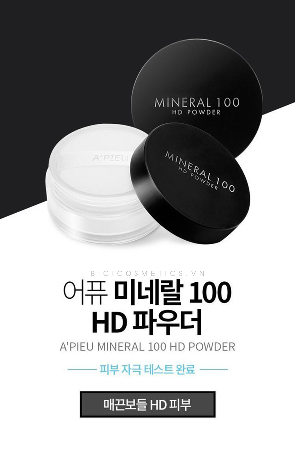 Phấn Phủ Bột Kiềm Dầu Apieu Mineral 100 HD Powder 1