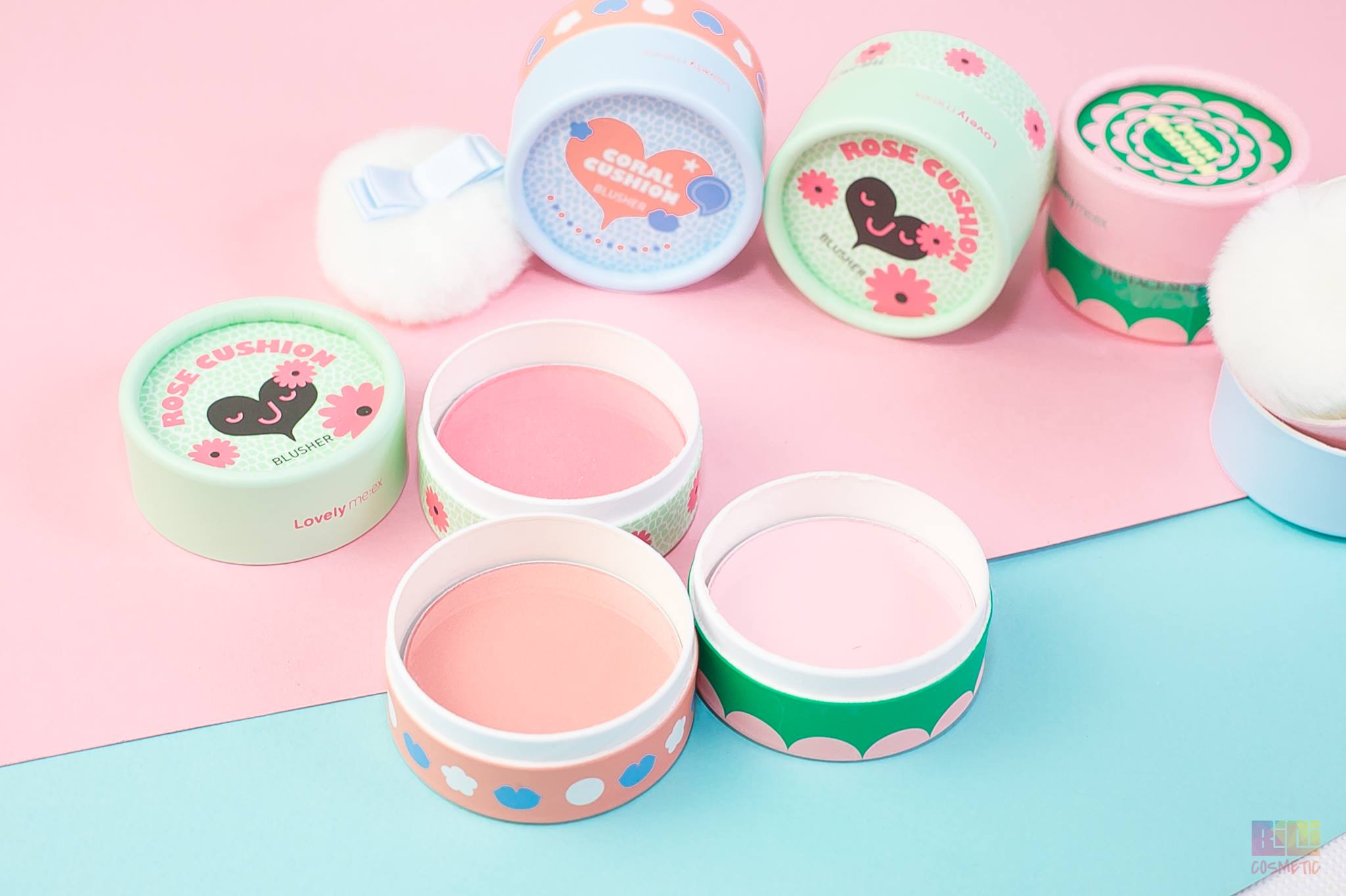 Phấn má hồng Lovely Meex Pastel Cushion Blusher 1