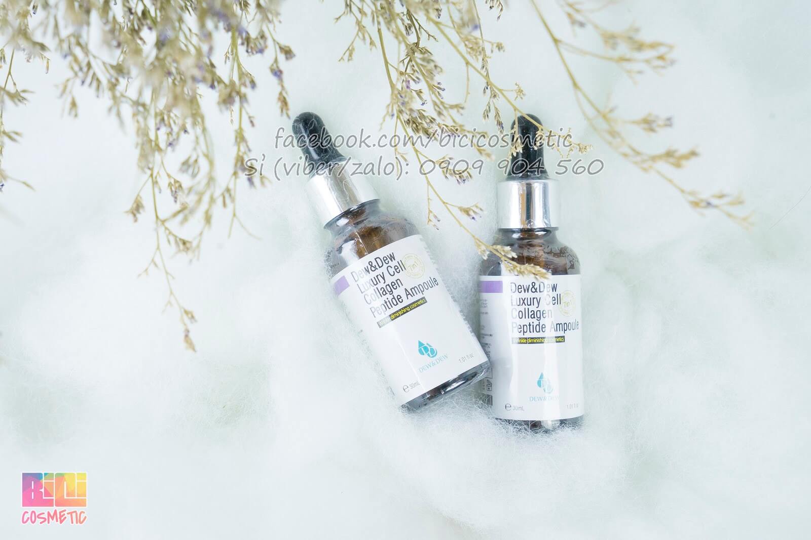 Serum Trị Nám & Chống Lão Hóa- Dew&Dew Luxury Cell Collagen Peptide Ampoule-bicicosmetics.vn