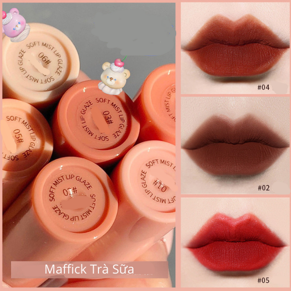  Son Kem Lì Trà Sữa Ngọt Ngào MAFFICK Soft Mist Lip Glazed Nội Địa Trung 