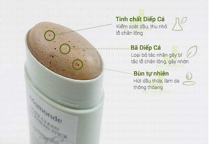 Sáp trị mụn Mamonde với thành phần từ rau diếp cá