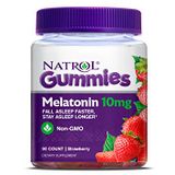  Kẹo Dẻo Hỗ Trợ Giúp Ngủ Ngon Giấc - Thẳng Giấc NATROL Gummies MELATONIN 10MG Sleep Vị Dâu - 60 viên/90 viên 