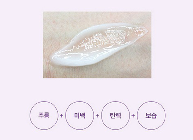Chất kem dưỡng mắt milky dress wrinkle & whitening eye cream kết cấu dạng gel nhẹ