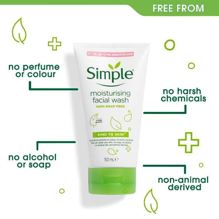  Sữa Rửa Mặt Dịu Nhẹ Ko Chứa Xà Phòng SIMPLE Facial Wash 150ml 