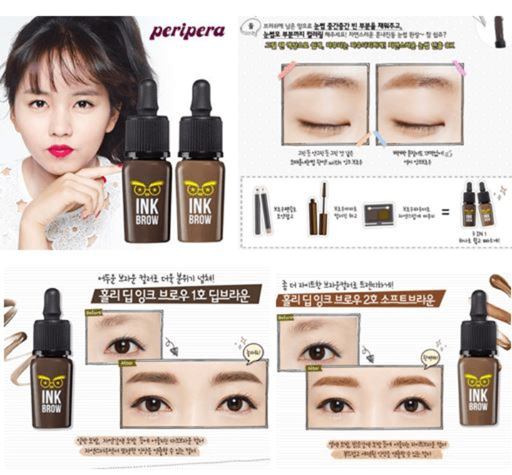 công dụng mực kẻ lông mày Peripera Wholly Deep Ink Brow