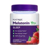  Kẹo Dẻo Hỗ Trợ Giúp Ngủ Ngon Giấc - Thẳng Giấc NATROL Gummies MELATONIN 10MG Sleep Vị Dâu - 60 viên/90 viên 