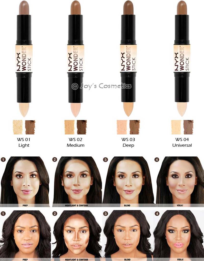4 tone màu NYX Wonder Stick Highlight and Contour 1
