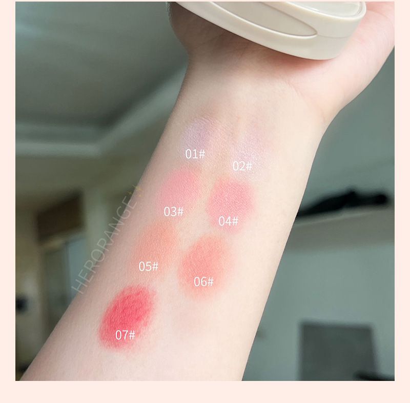  Phấn Má Hồng Bền Màu HERORANGE Sweetheart Flower Color Mist Powder Blusher Nội Địa Trung 