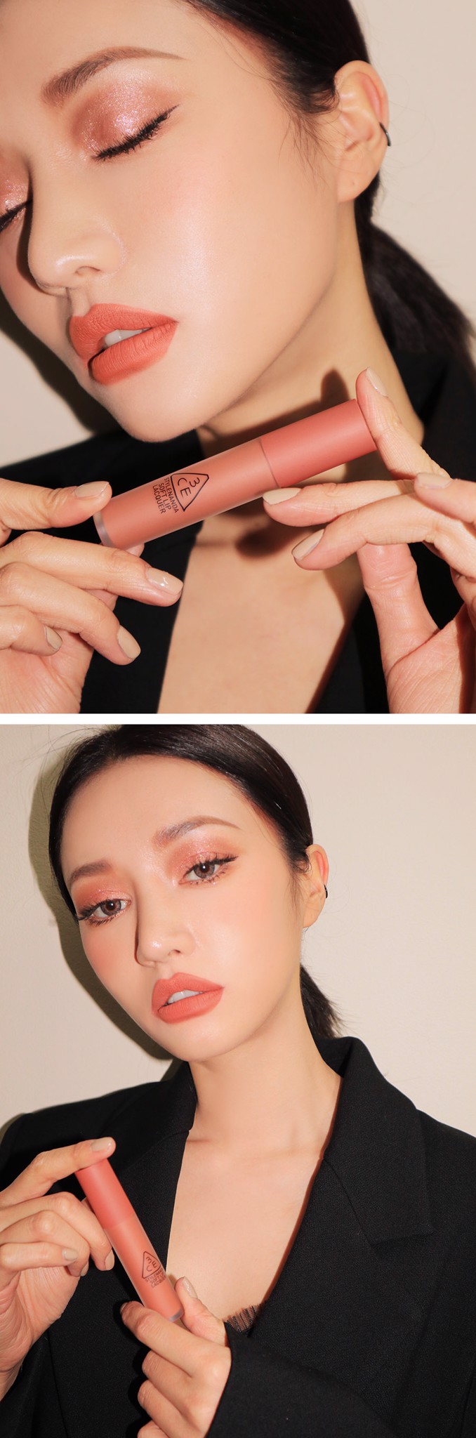 #PEACH TEA 3ce soft lip lacquer 2 #PEACH TEA 3ce soft lip lacquer 1