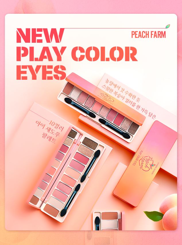 Phấn mắt 10 màu play color eyes Etude House - Peach Farm 1