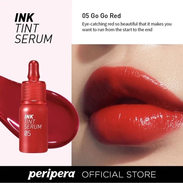 [Đồng Giá 1k Khi Mua Hóa Đơn 700k] Son Tint Bóng Siêu Lì Peripera Ink Tint Serum #5 Go To Red 