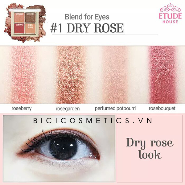 phấn mắt dry rose bici