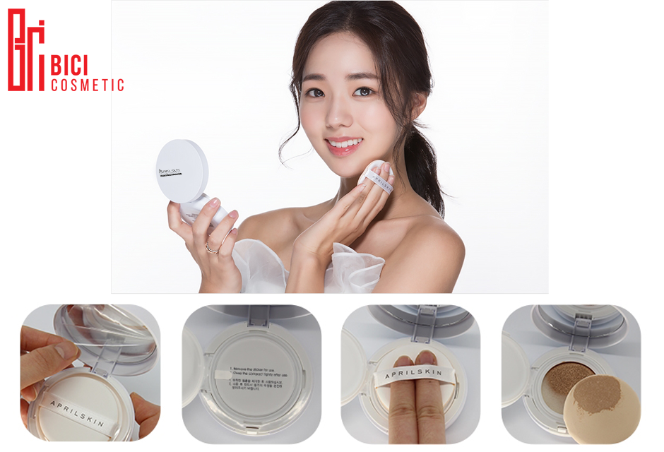 Phấn nước April Skin Magic Snow Cushion White Review