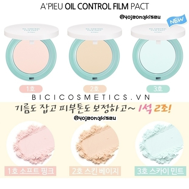 Phấn Phủ A'PIEU - Oil Control Film Pact12 - Bici Cosmetics