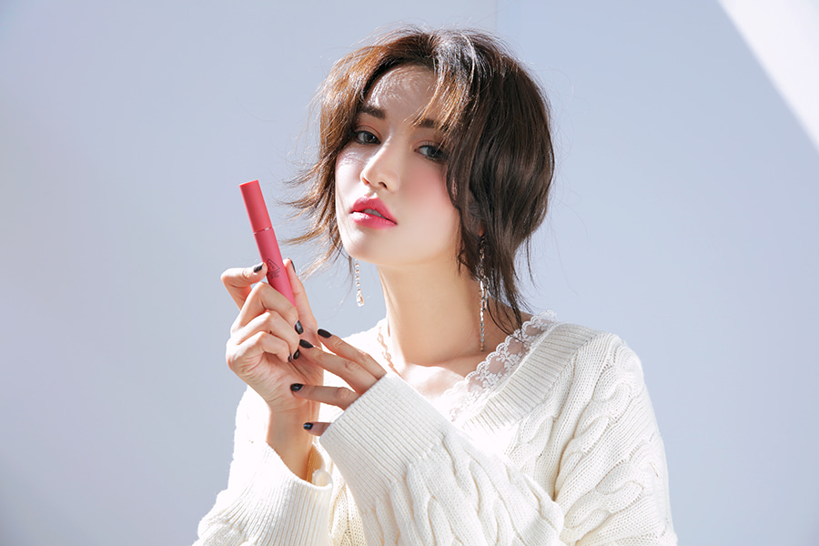 3CE Velvet Lip Tint Pink Break (hồng đào) 1