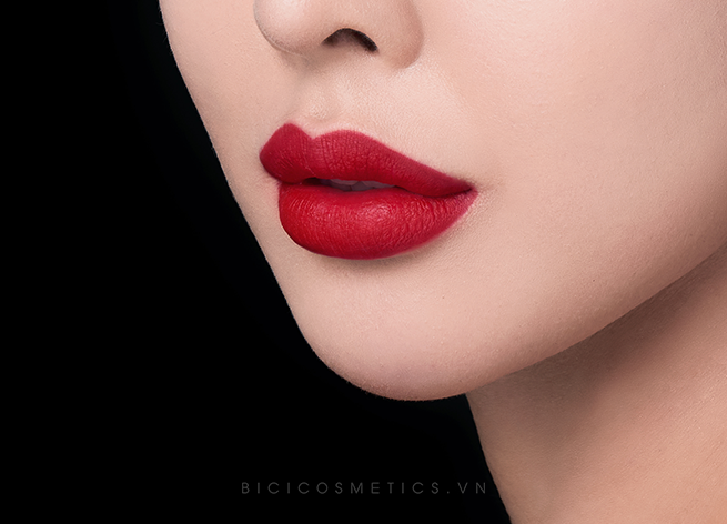 SAMU LIPSTICK -01burst swatch- Bici Cosmetics