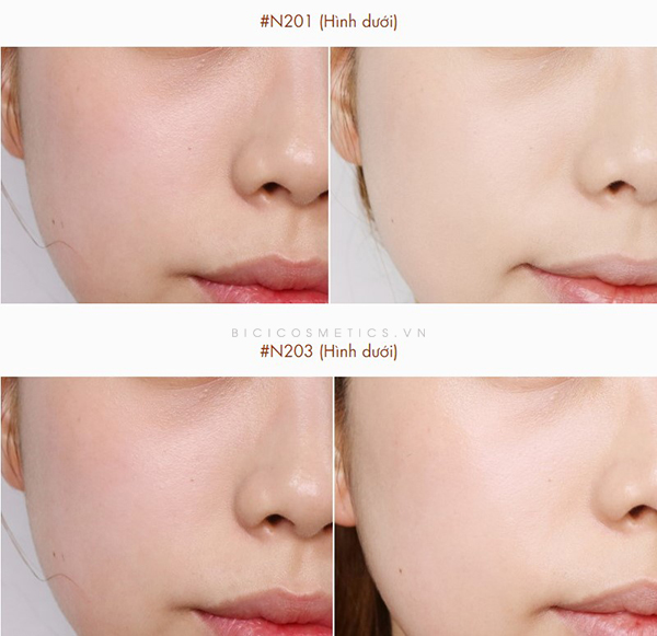 Chất kem mỏng, mịn, độ che phủ cao giúp da mịn. lì khác biệt 1