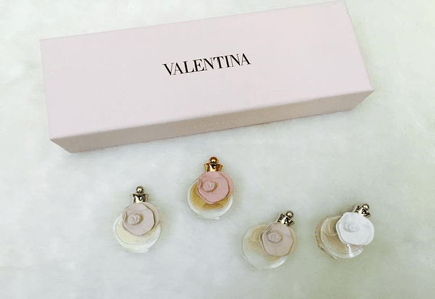 Set 4 chai nước hoa valentina Mini 4ml