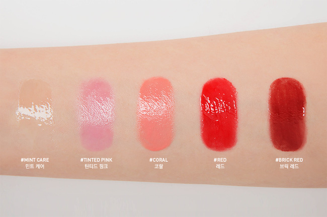 Bảng màu của Son Dưỡng Môi 3CE Pot Lip Bảng màu của Son Dưỡng Môi 3CE Pot Lip