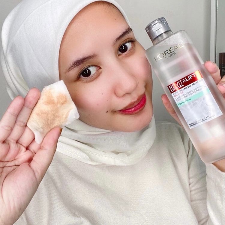  Nước Tẩy Trang Dành cho Da Dầu L'OREAL PARIS Revitalift Crystal Purifyng Micellar Water Oil-Free 400ml 