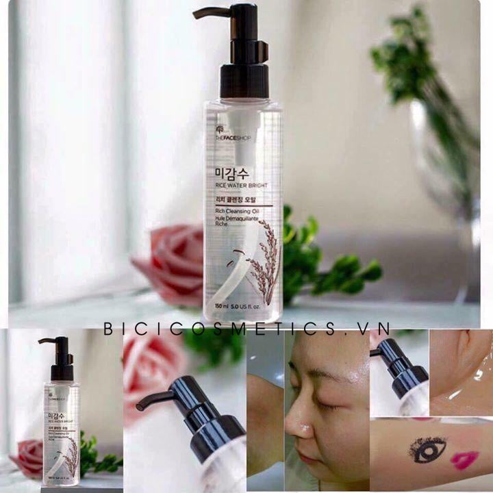 The Face Shop Rice Water Bright Cleansing Oil 2 - Bici Cosmetics