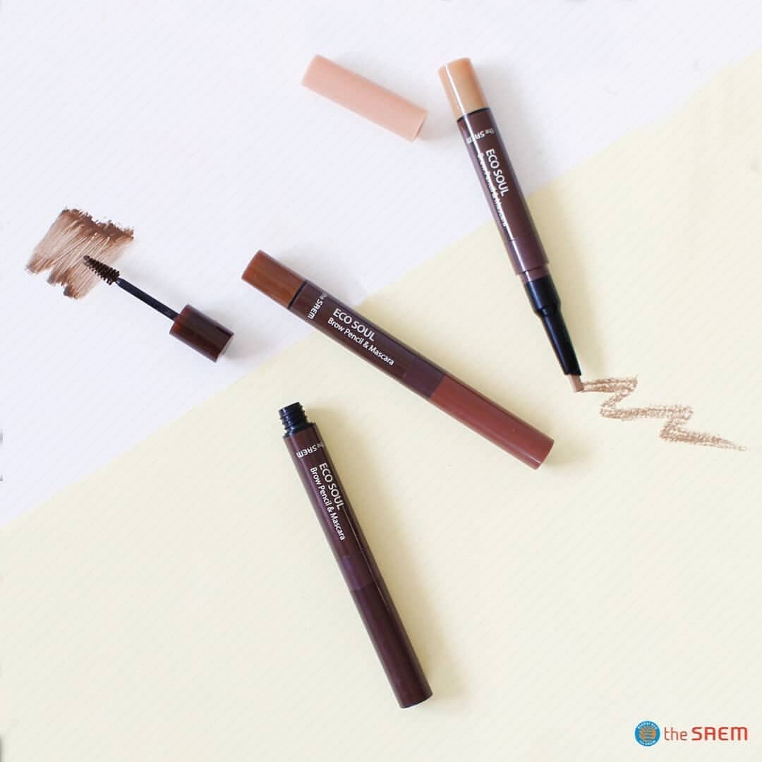 The Saem Eco Soul Brow Pencil & Mascara - Bici Cosmetics