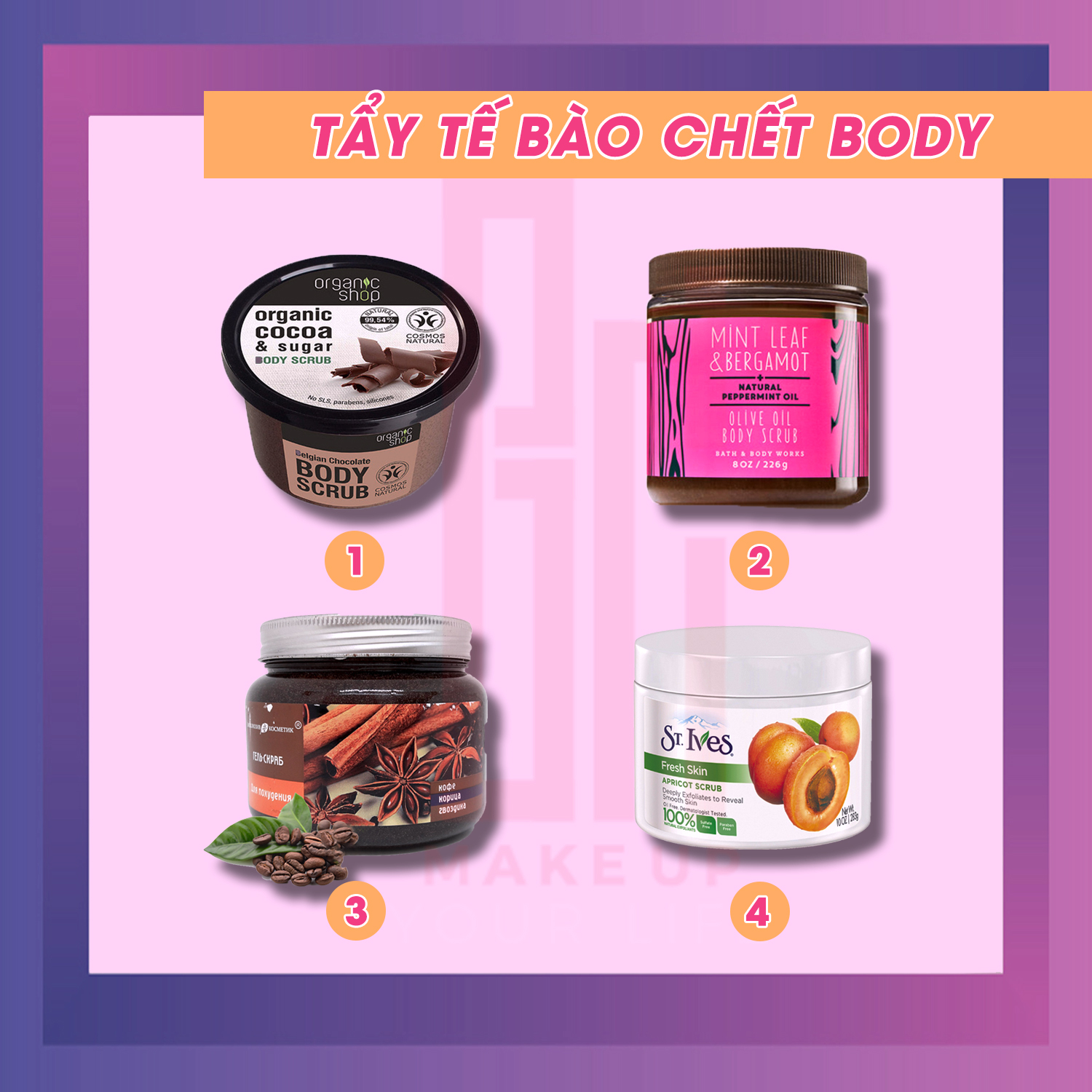 Các loại tẩy tế bào chết body -bicicosmetics