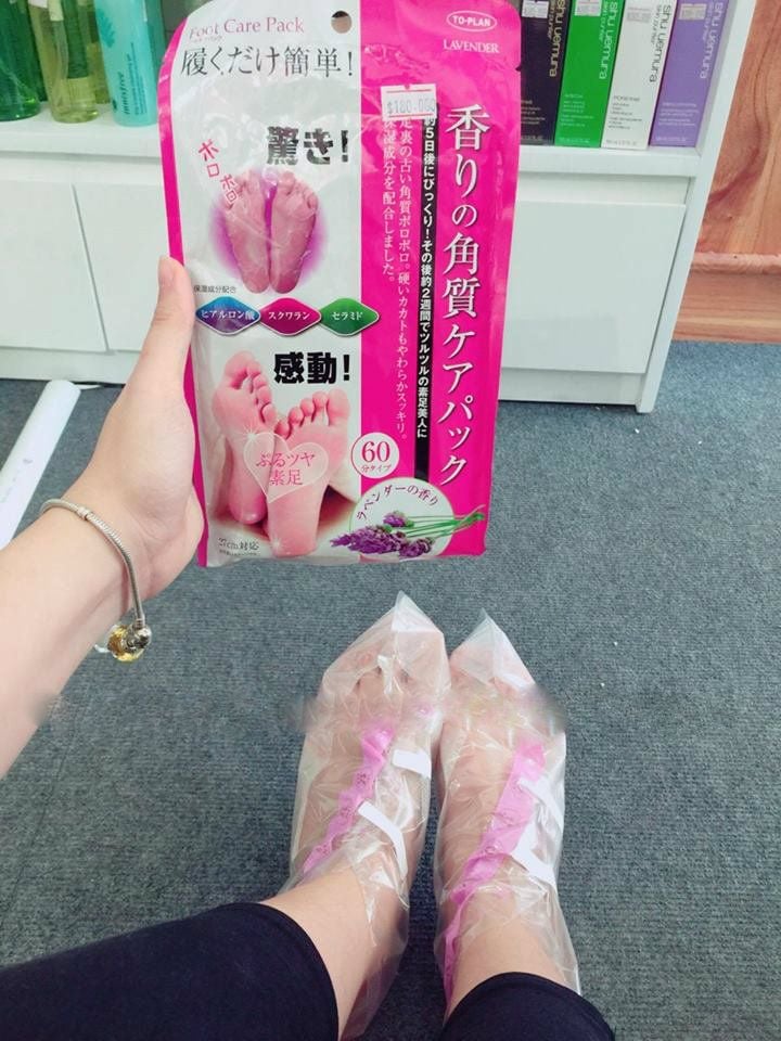  Túi Ủ Tẩy Tế Bào Chết Da Chân TO PLAN Lavender Foot Care Pack Của Nhật 