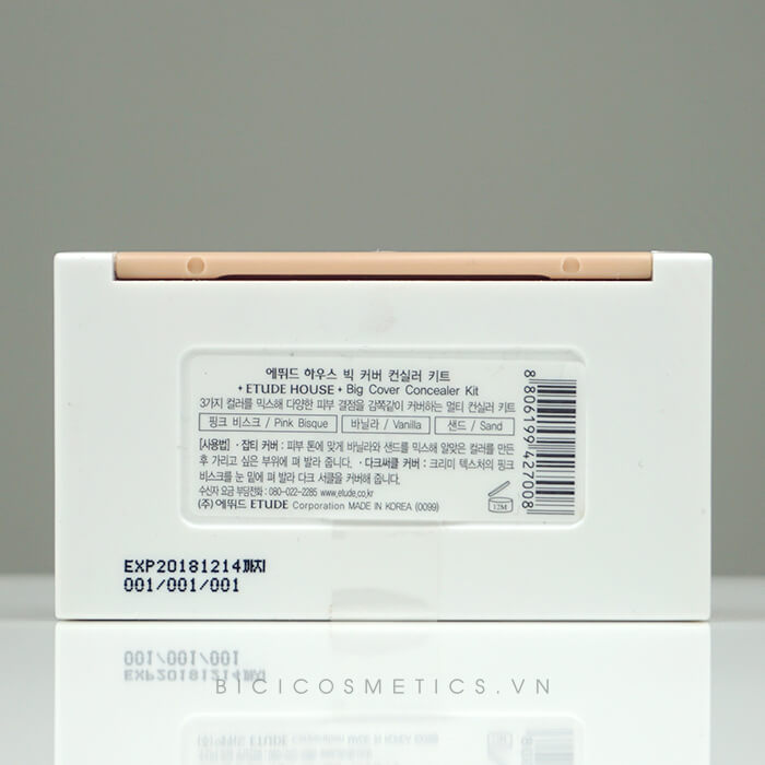 Bộ kem che khuyết điểm 3 màu Etude House Big Cover Concealer Kit - Bicicosmetics.vn