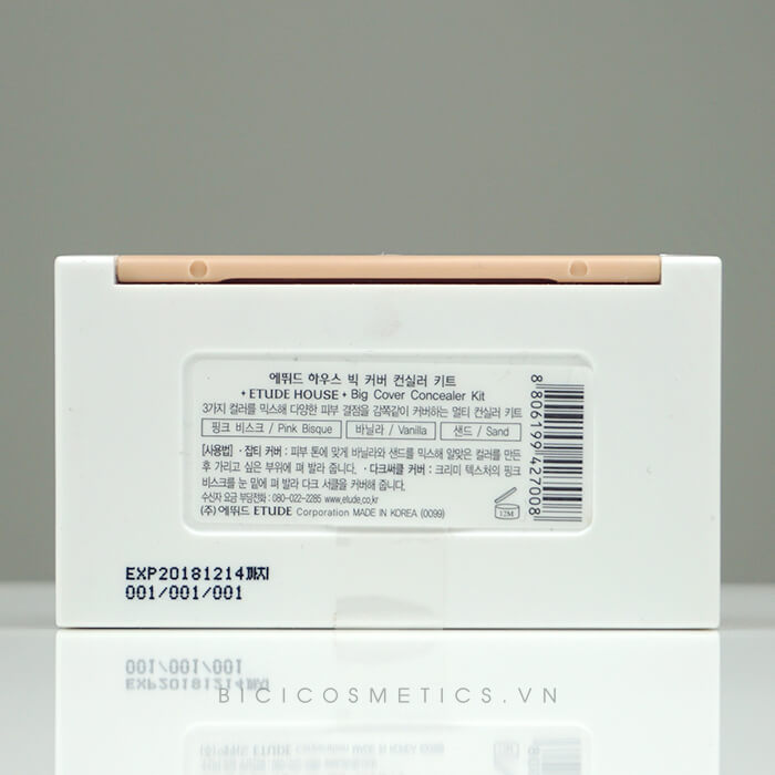 Bộ kem che khuyết điểm 3 màu Etude House Big Cover Concealer Kit - Bicicosmetics.vn