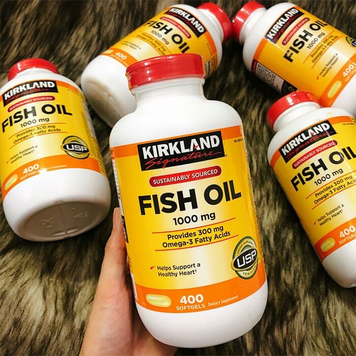  Viên Dầu Cá KIRKLAND Fish Oil 1000mg 400 viên - Mỹ (07/2025) 