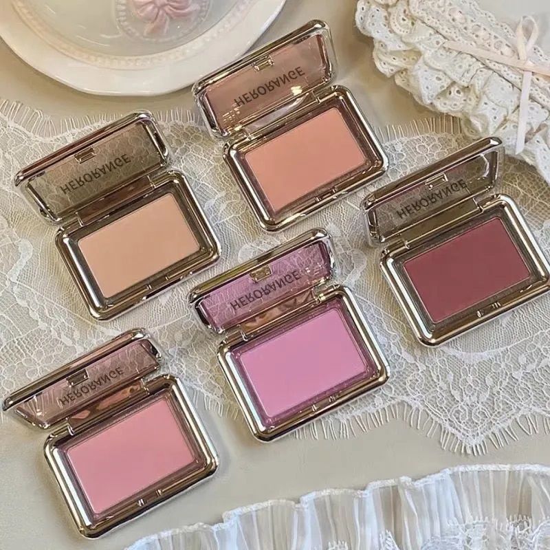  Phấn Má Hồng Đơn Sắc Bám Màu HEROANGE Monochorme Mineral Pigment Face Blush Nội Địa Trung 