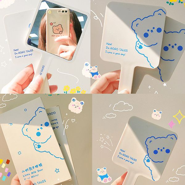  Gương Cầm Tay Gấu Xanh GOGO TALES Little Milk Bear Hand Mirror Nội Địa Trung 