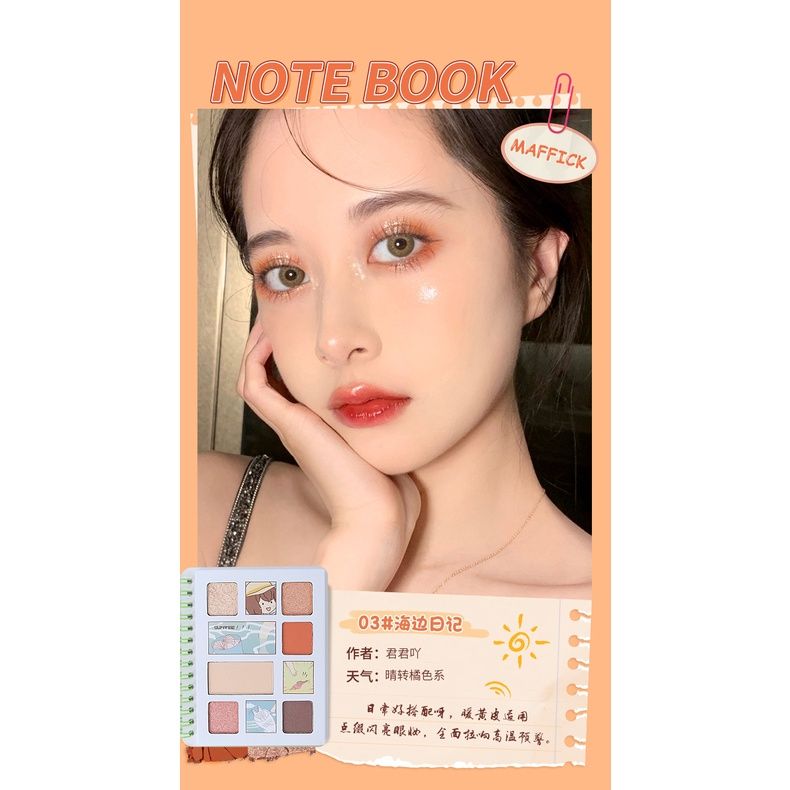  Bảng Phấn Mắt 6 Màu MAFFICK Note Book Eye Shadows Pallete Nội Địa Trung 