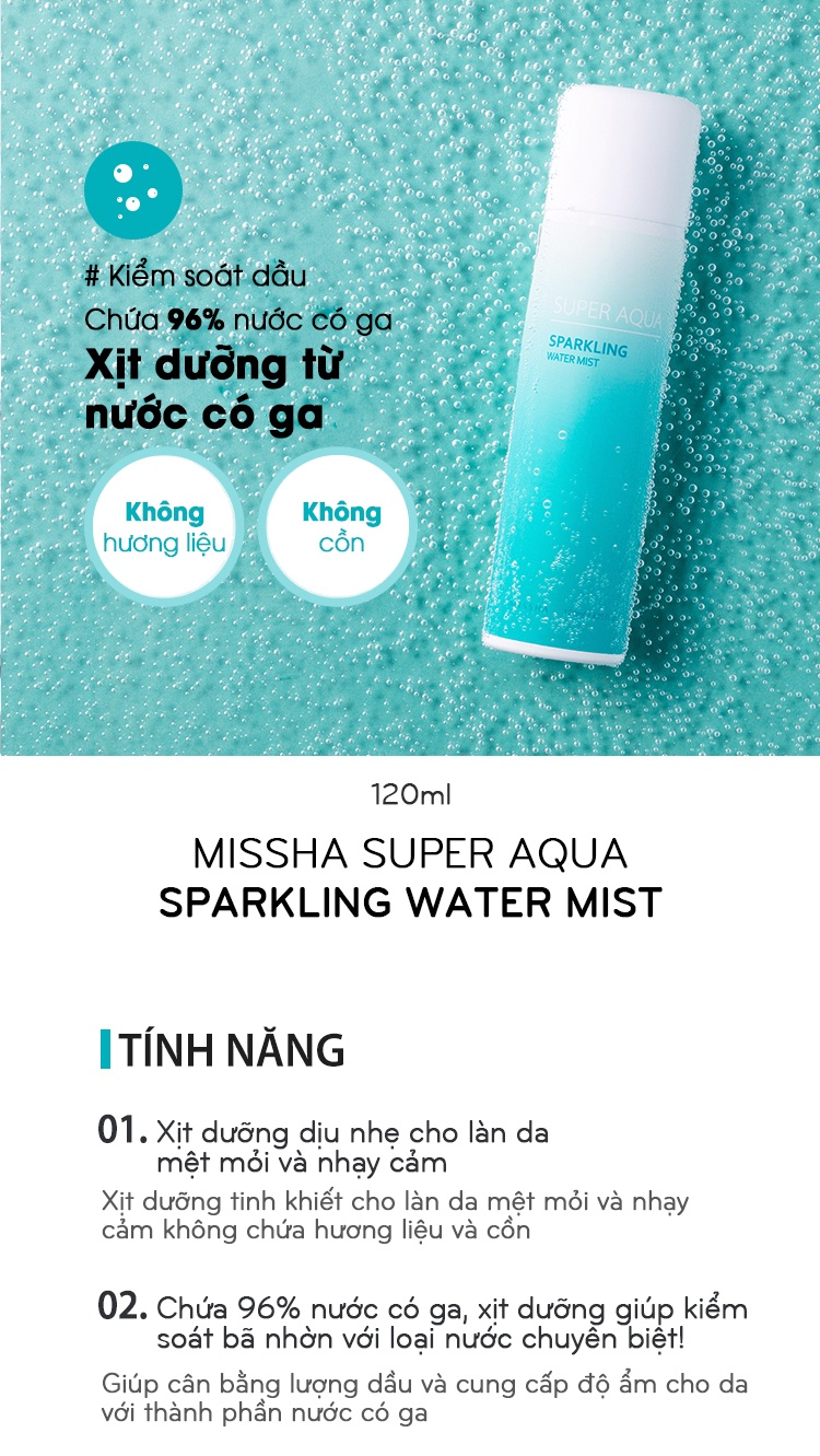Công dụng Super Aqua Glacial Water Mist