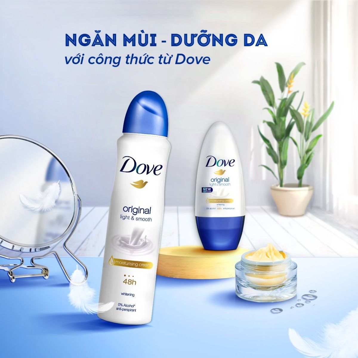  Xịt Khử Mùi Toàn Thân Khô Thoáng 48h DOVE Dry Spray AntiPerspirant 150ml 