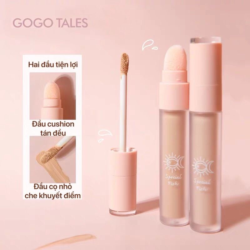  Che Khuyết Điểm 2 Đầu Tiện Lợi GOGO TALES Moisturizing Traceless Concealer Special Fish 