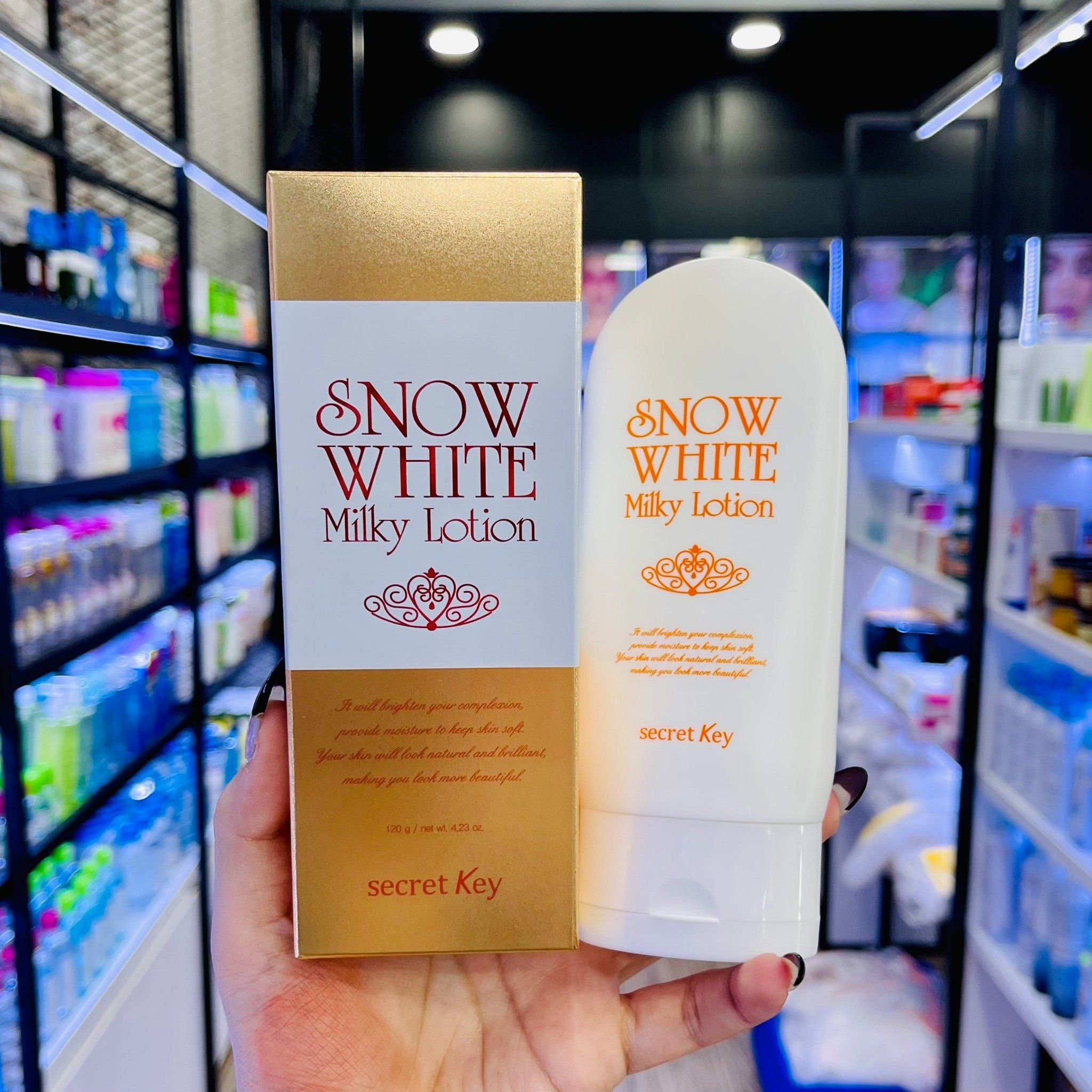  Sữa Dưỡng Thể Trắng Da SECRET KEY Snow White Milky Lotion 120g 