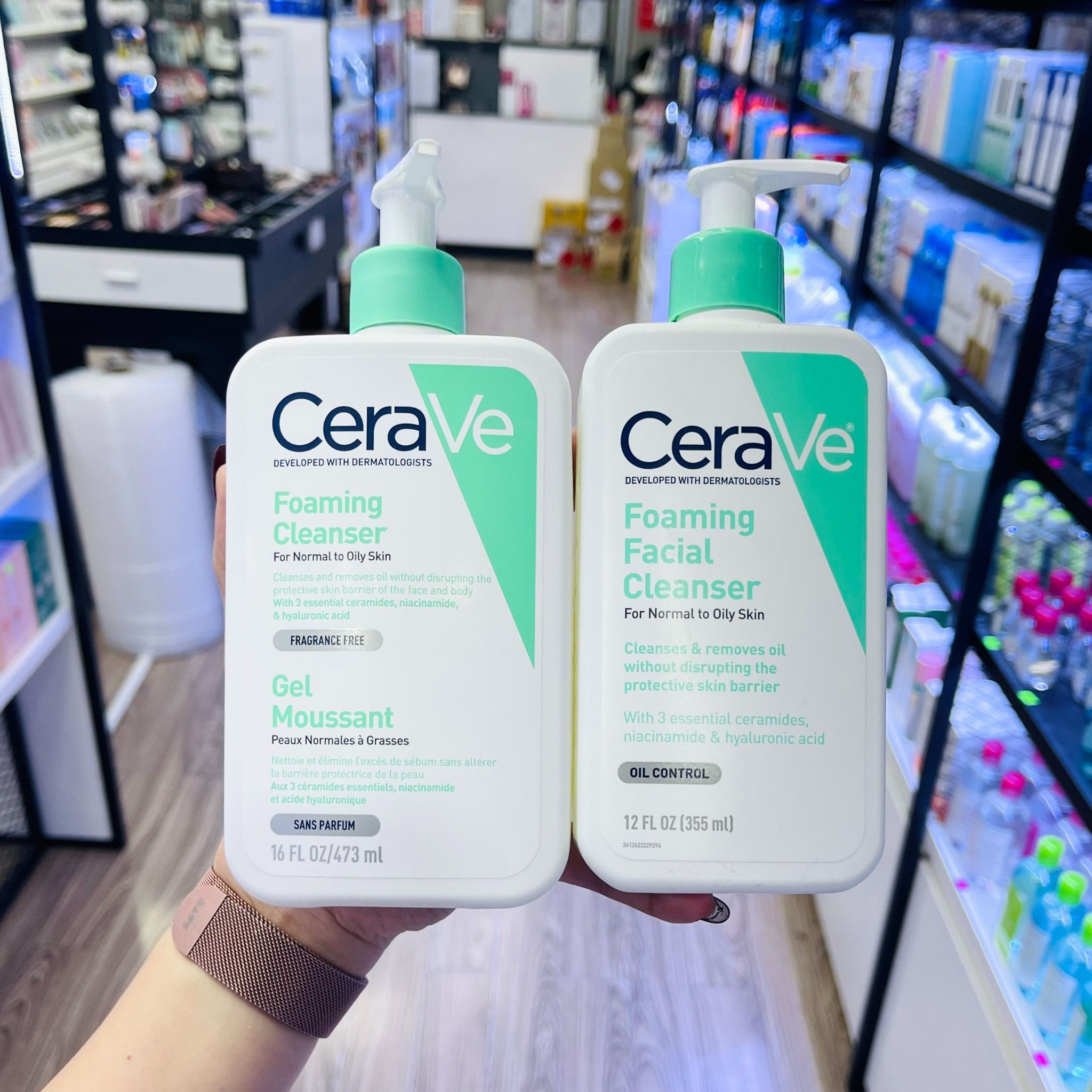  Sữa rửa mặt CeraVe Foaming/Hydrating Facial Cleanser - 355ml 