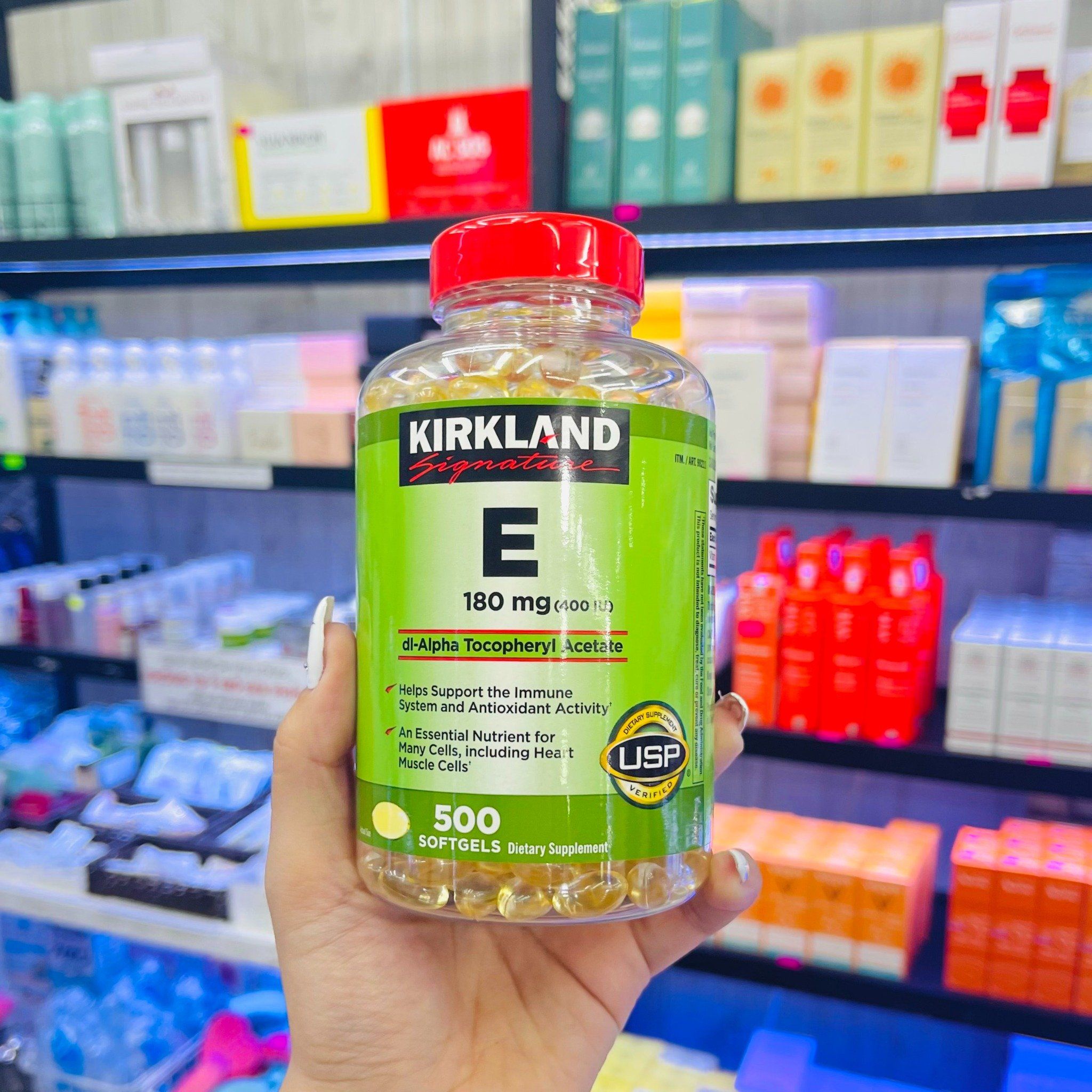 Vitamin E Kirkland Signature Vitamin E 400 I.U. 500 Viên Bicicosmetics