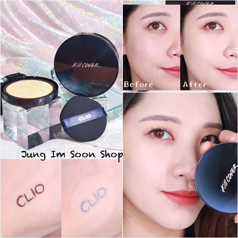  Phấn Nước Cushion Che Phủ Hoàn Hảo Lâu Trôi CLIO Kill Cover Founwear All New SPF50+ PA+++ (Tặng kèm lõi) 