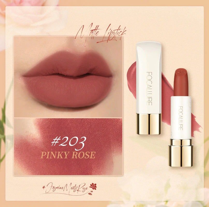  Son Thỏi Bền Màu Mướt Môi FOCALLURE Flower Show Series Pure Matte Lipstick 